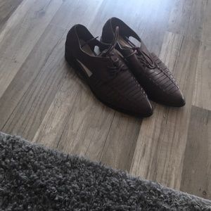 Brown dress shoes